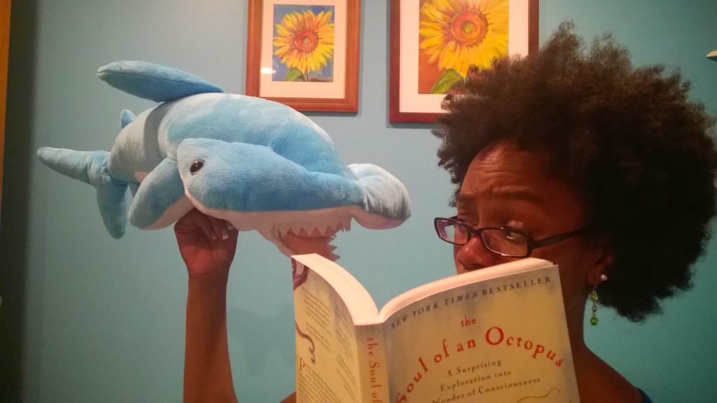 The author, an octopus, and a mission to inspire reading.